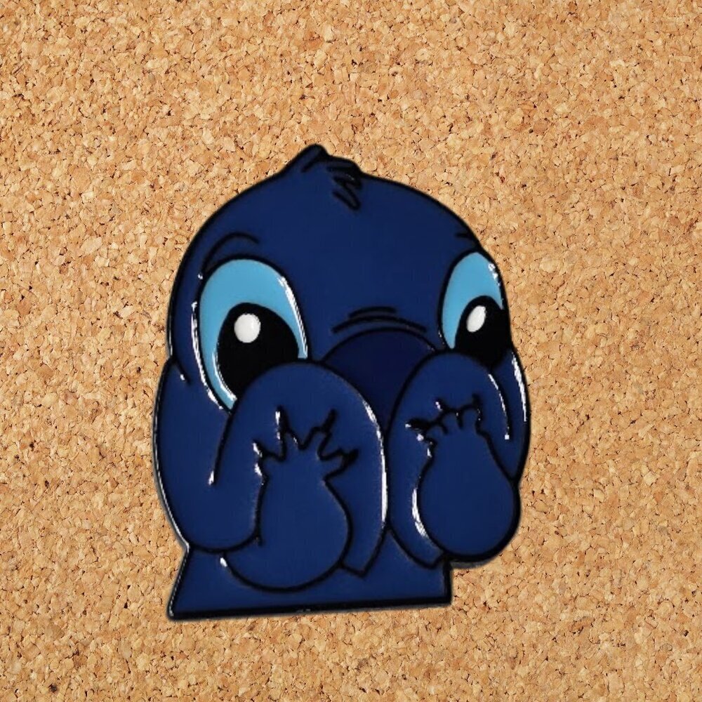 Stitch Shrug Enamel Pin